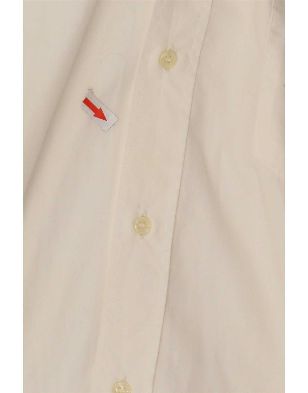 Camisa masculina vintage pequena de algodão branco