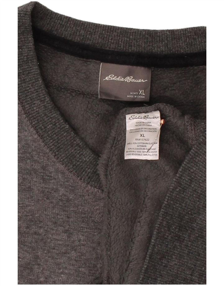 EDDIE BAUER Suéter masculino XL algodão cinza