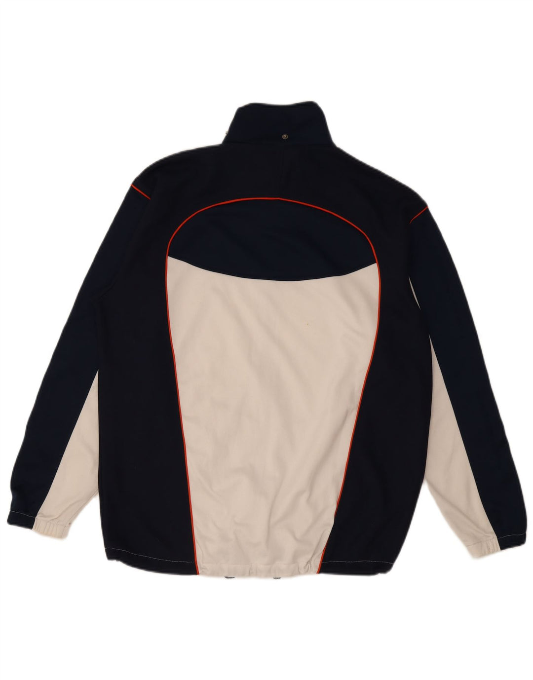 Asics Mens Tracksuit Top Jacket Grande Azul Marinho Colourblock Poliéster