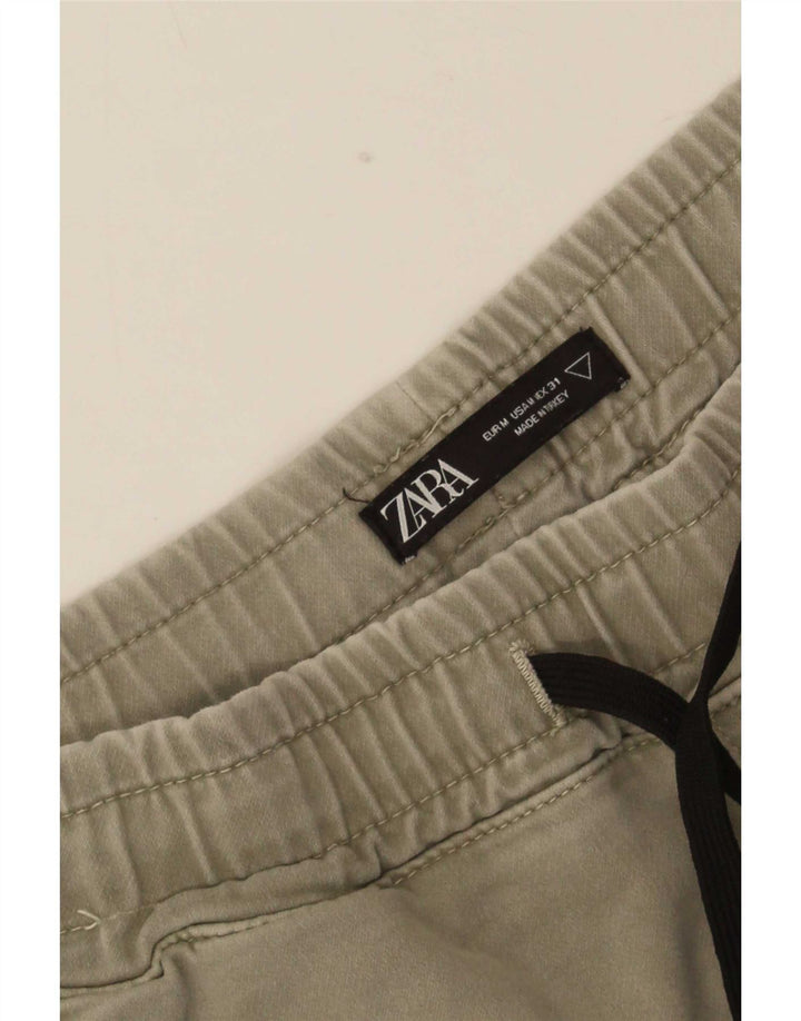 Zara Mens Casual Shorts Médio W31 Caqui
