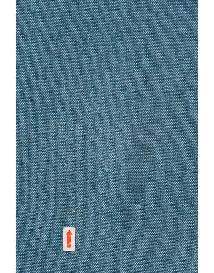 FAT FACE Suéter masculino com zíper e gola alta de algodão azul