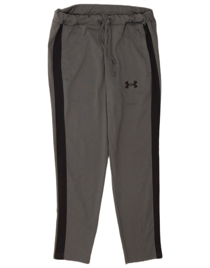 Calça de treino masculina Under Armour grande poliéster cinza Colourblock