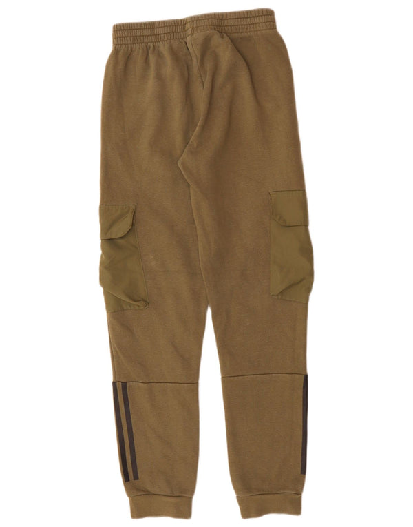 ADIDAS Meninos Cargo Calças de treino Joggers 11-12 Anos Algodão Cáqui