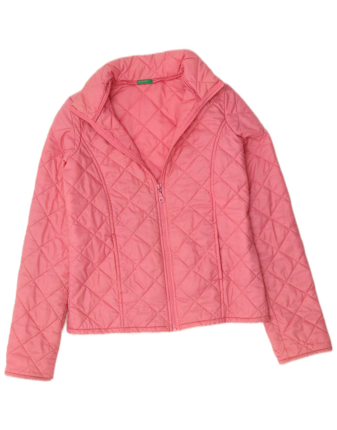 Jaqueta acolchoada feminina BENETTON UK 8 pequena rosa