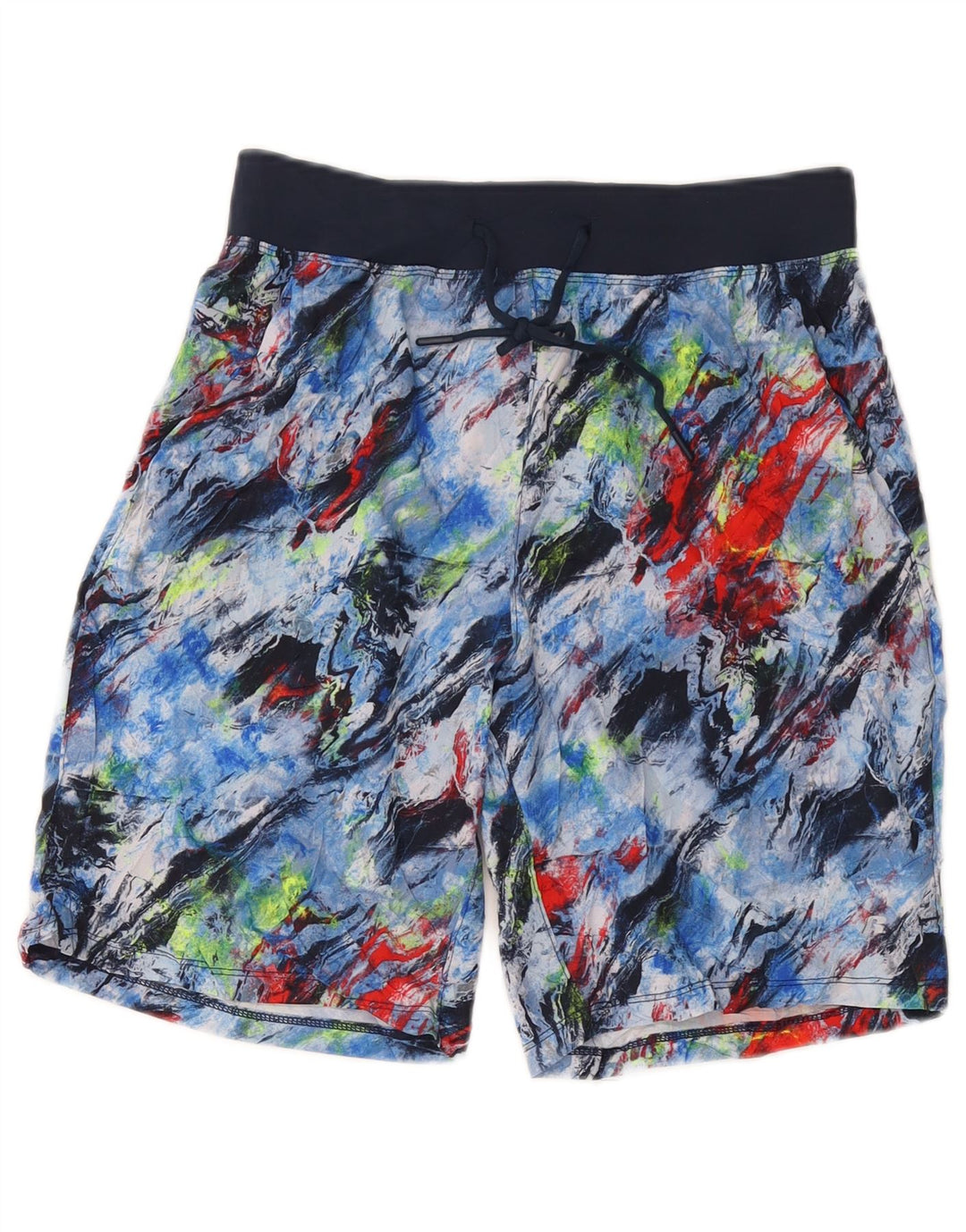 Shorts esportivos masculinos Russell Athletic médio azul marinho tie-dye