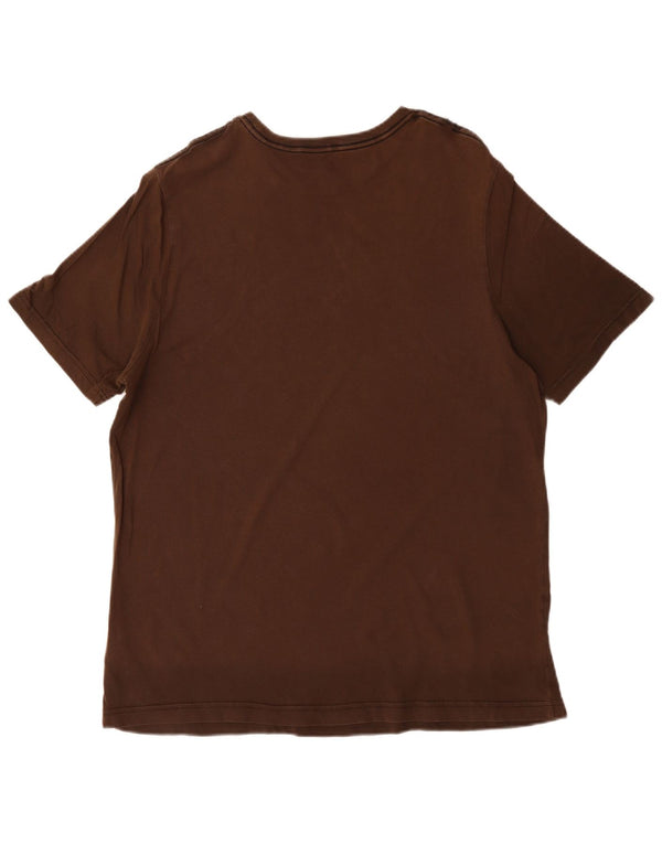 PUMA Mens Graphic T-Shirt Top XL Brown Cotton
