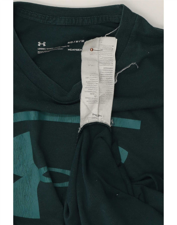 Camiseta gráfica masculina Under Armour Top médio algodão verde