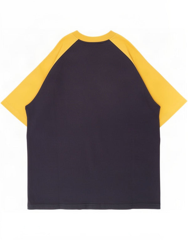 Adidas Camiseta masculina Top XL Azul marinho Colourblock Algodão