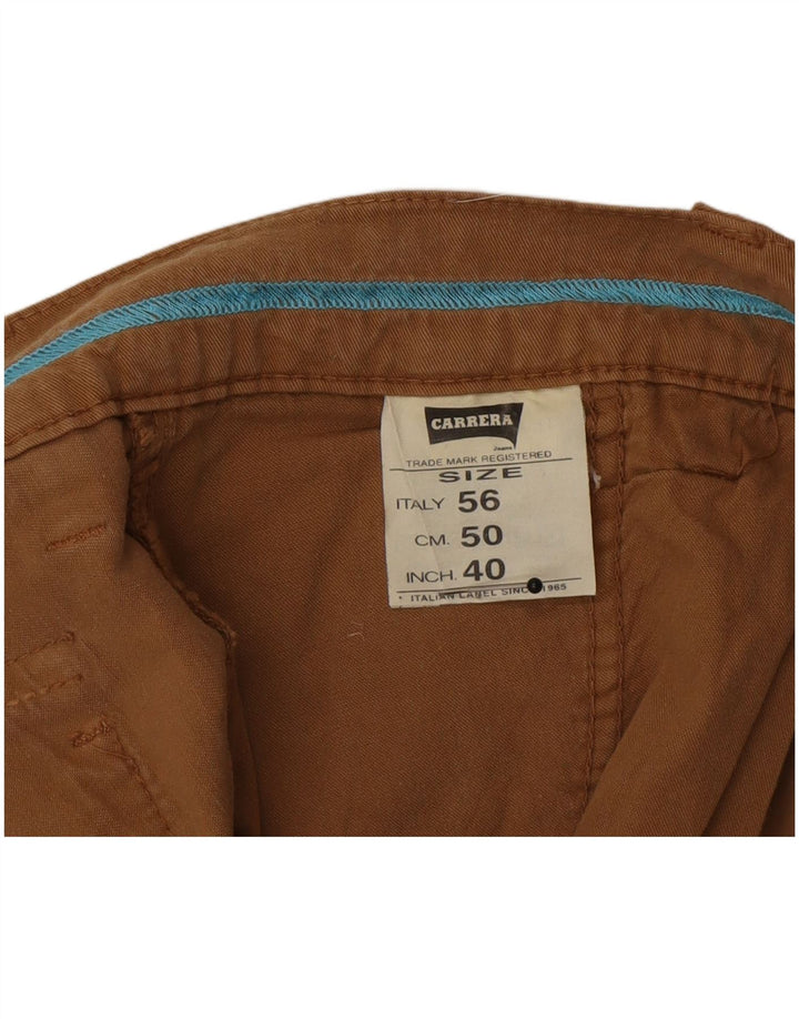 Carrera Mens Cargo Shorts IT 56 3XL W40 Algodão Bege