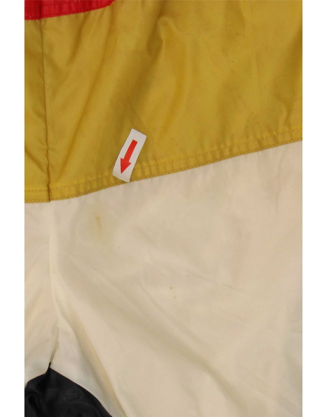 Shorts de natação masculino vintage IT 52 grande bloco colorido multicolorido Nylon