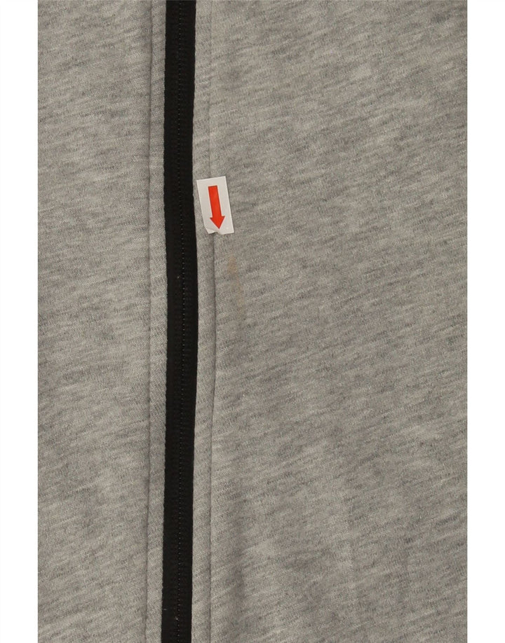 Suéter feminino Nike com capuz e zíper oversized UK 6 XS cinza algodão
