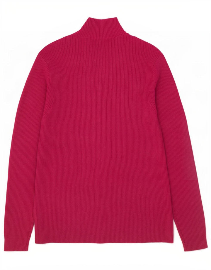Suéter feminino Marks & Spencer com gola tartaruga Reino Unido 14 grande roxo