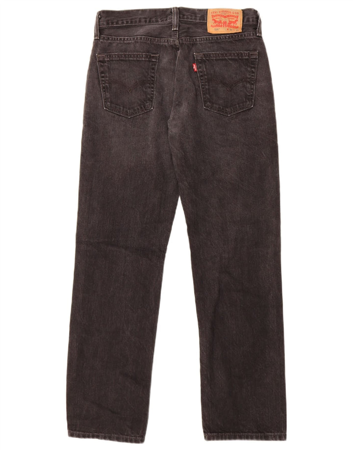 Calça jeans feminina Levi's 514 Straight W30 L32 algodão preto