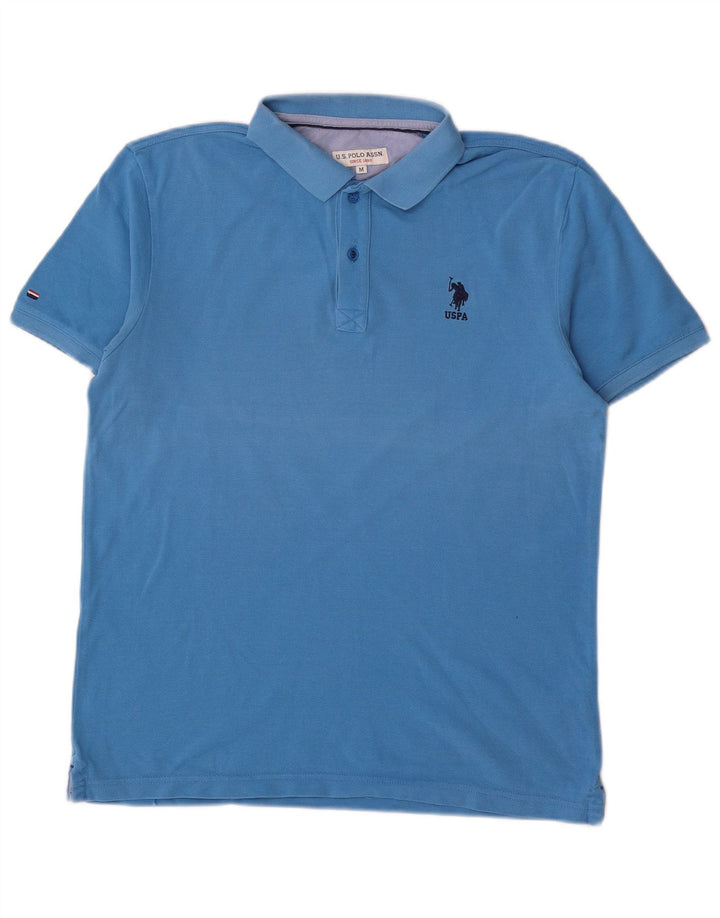 US Polo Assn. Camisa Polo Masculina Algodão Azul Médio