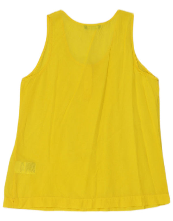 Blusa feminina sem mangas Benetton UK 6 XS Amarelo Modal