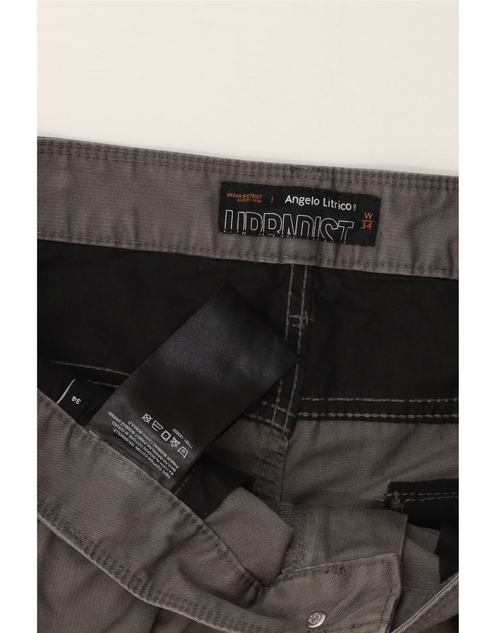 Angelo Litrico Mens Cargo Shorts W34 Grande Algodão Cinza