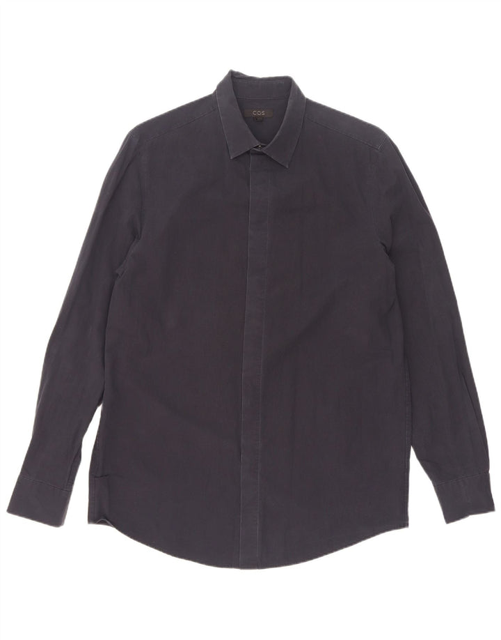 Camisa masculina Cos tamanho 39 algodão azul marinho médio