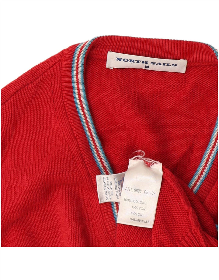 North Sails Mens Colete Regata Médio Algodão Vermelho