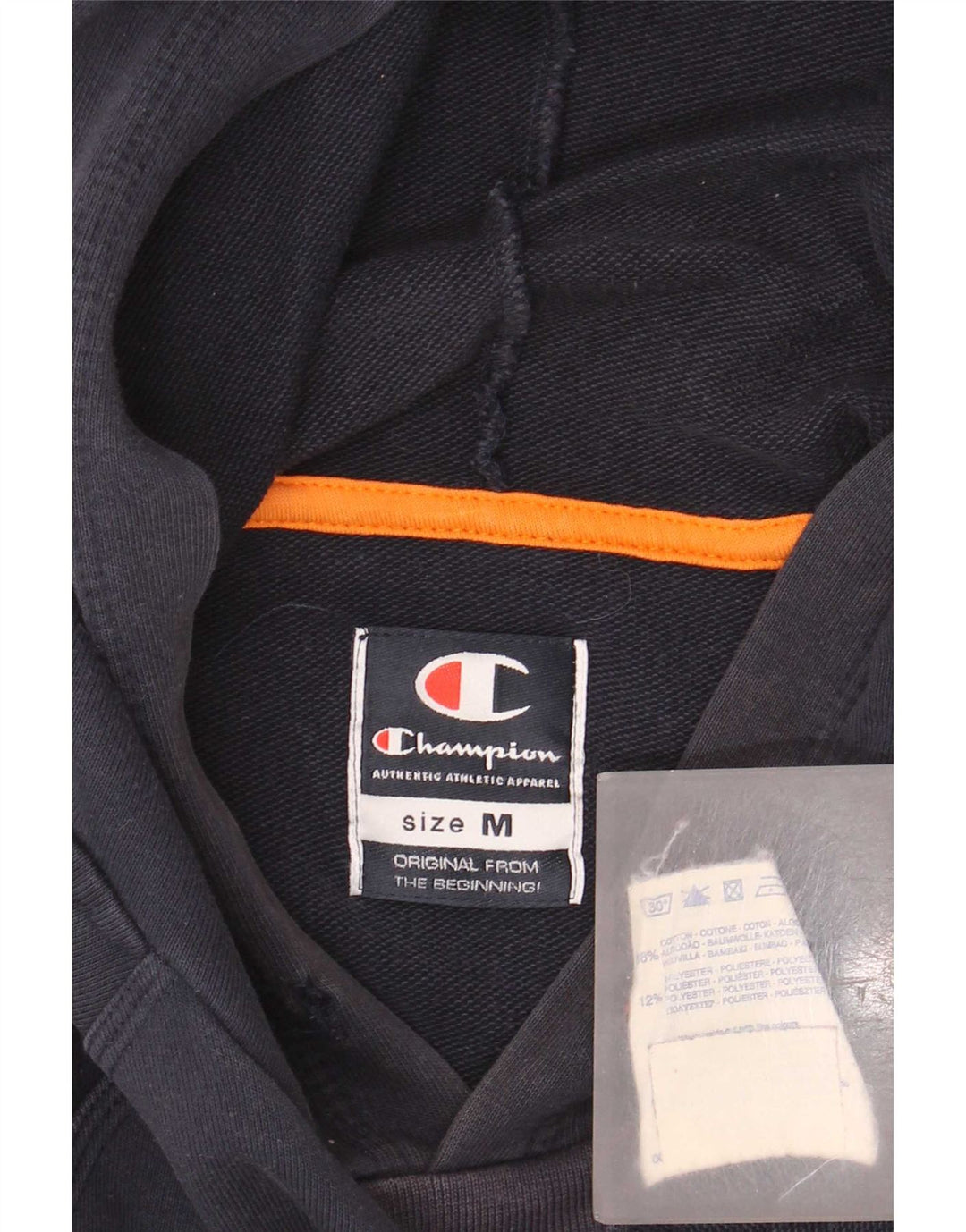 Jumper masculino com capuz Champion médio algodão azul marinho