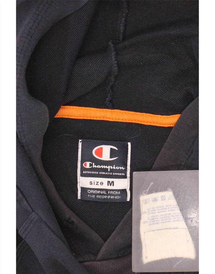 Jumper masculino com capuz Champion médio algodão azul marinho