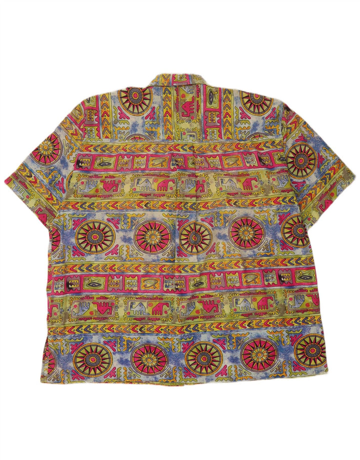 Camisa masculina Avanti com estampa abstrata tamanho 41/42 grande multicolorida