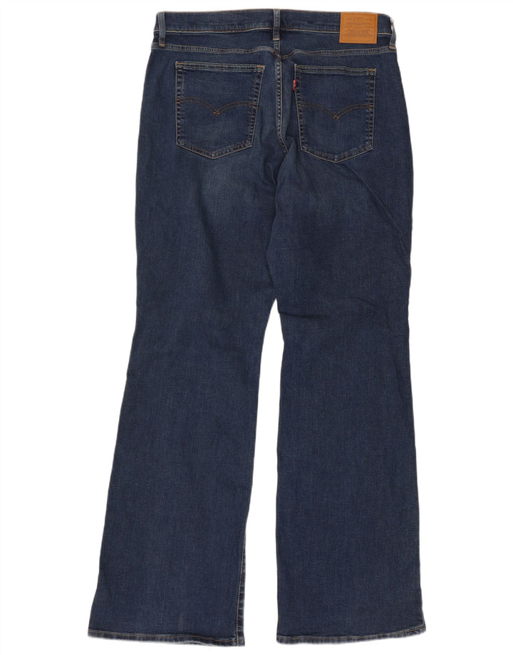 Calça jeans feminina Levi's 726 Flared US 14 XL W36 L33 azul algodão