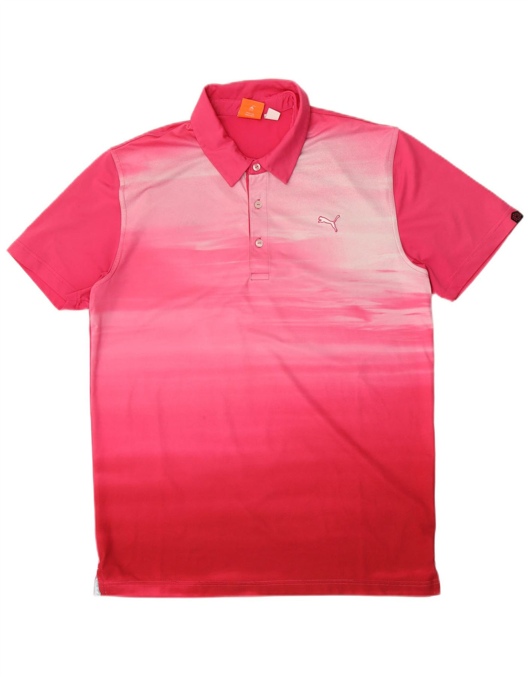 Camisa polo masculina Puma Abstract Pattern médio rosa poliéster