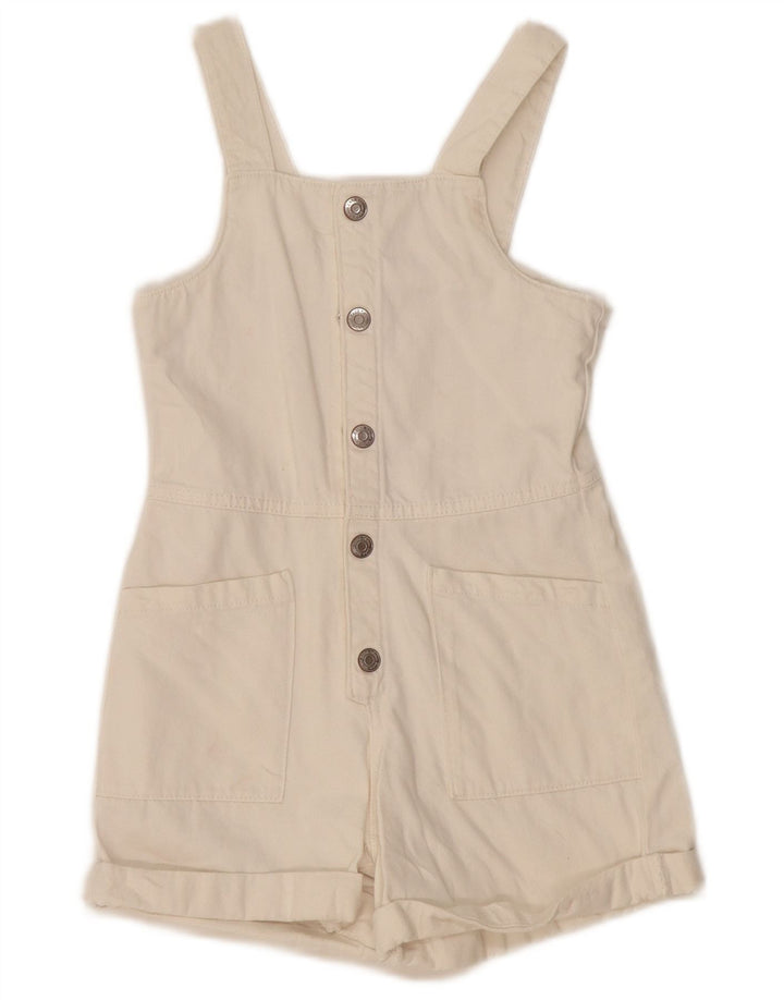 Macacão jeans feminino Zara 8-9 anos algodão branco
