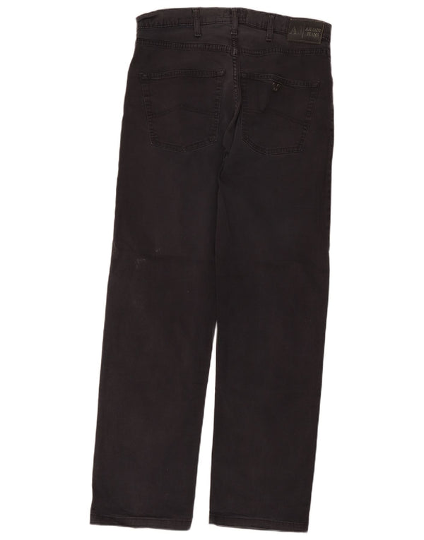 Calça jeans reta masculina Armani W32 L31 algodão preto