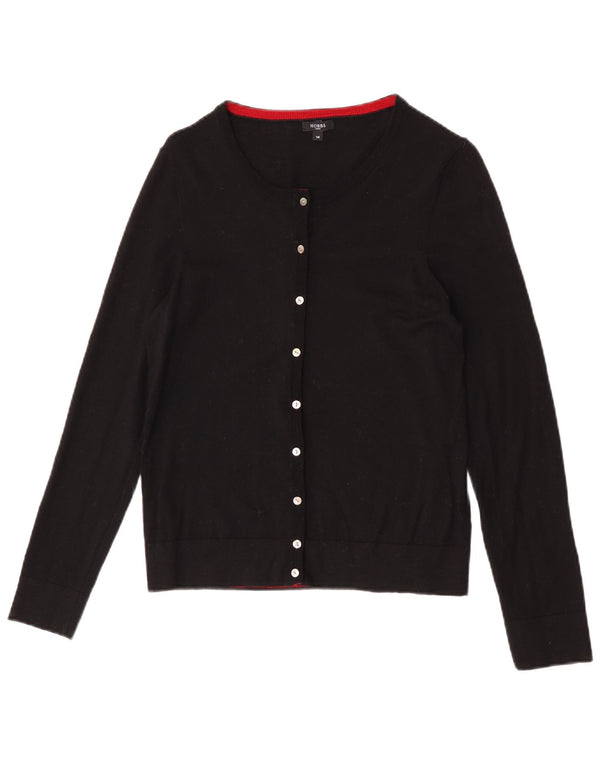 Suéter cardigã feminino Hobbs UK 14 lã preta média