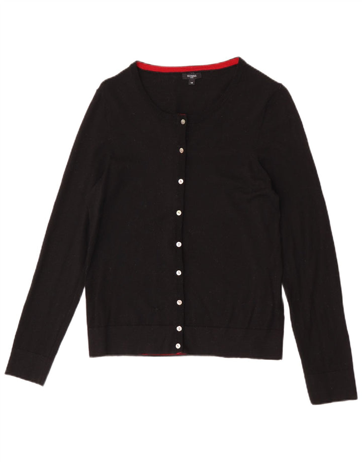 Suéter cardigã feminino Hobbs UK 14 lã preta média