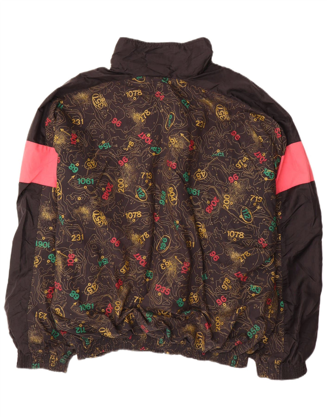 Uhlsport Jaqueta masculina de agasalho gráfico XL preto colorblock algodão