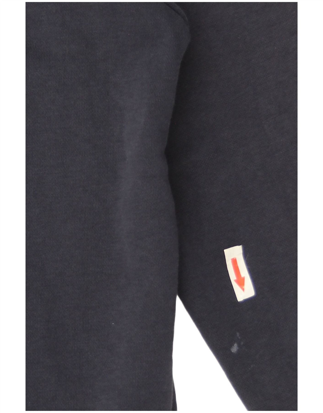 Suéter Ellesse masculino com capuz e zíper médio azul marinho listrado de algodão