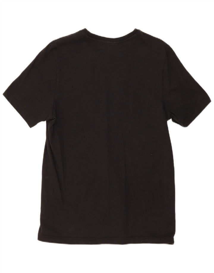 Reebok Mens Graphic T-Shirt Top Grande Algodão Preto