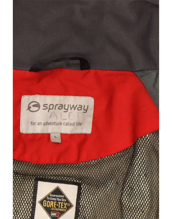 Jaqueta de chuva masculina Sprayway Gore-Tex UK 40 grande verde colorblock poliamida