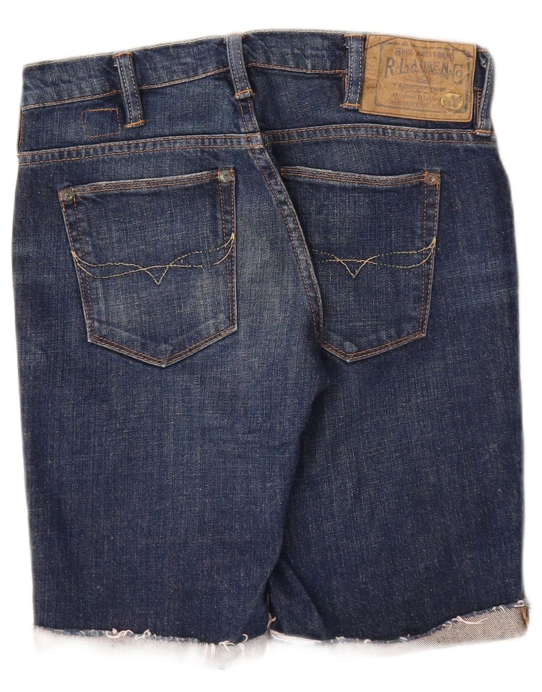 Shorts jeans feminino Ralph Lauren W26 pequeno algodão azul marinho