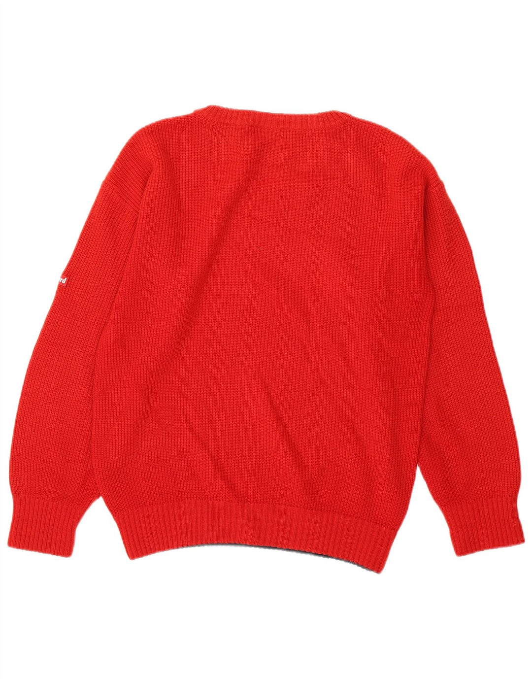 Suéter masculino Ivy Oxford com gola redonda de lã vermelha média