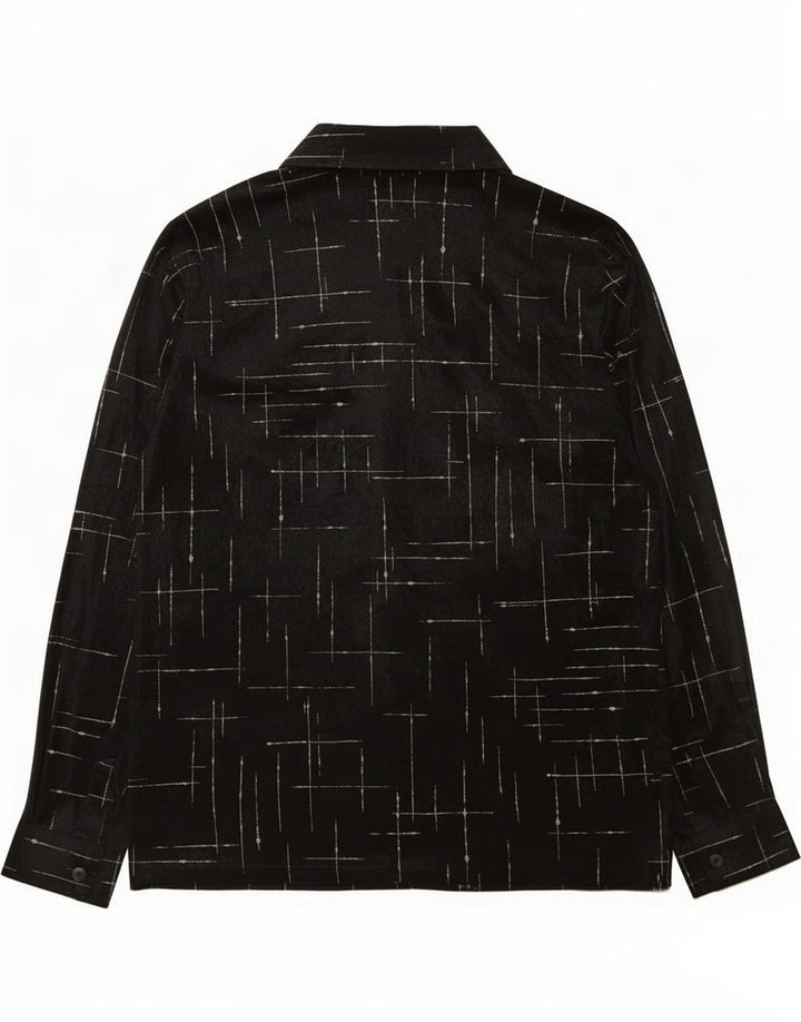 Camisa masculina Tipo'S XL poliéster xadrez preto