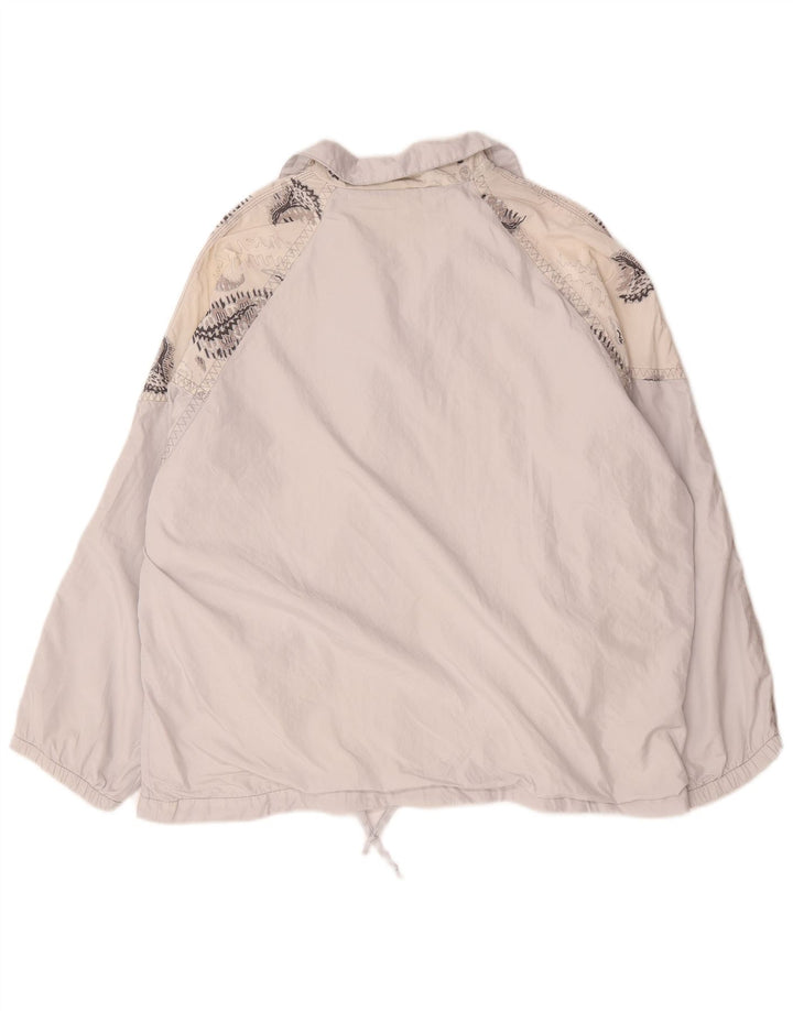 Casaco de treino masculino vintage XL branco colorblock