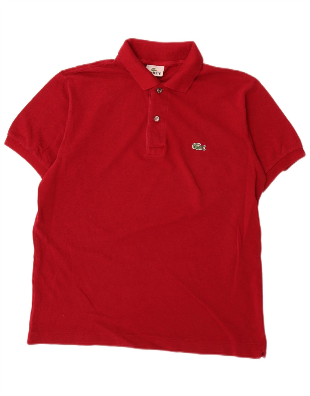 Camisa polo masculina Lacoste tamanho 3 pequeno algodão vermelho