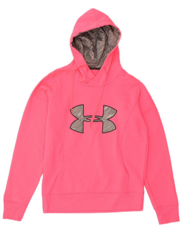 Under Armour feminino Cold Gear Graphic moletom com capuz Reino Unido 10 pequeno rosa