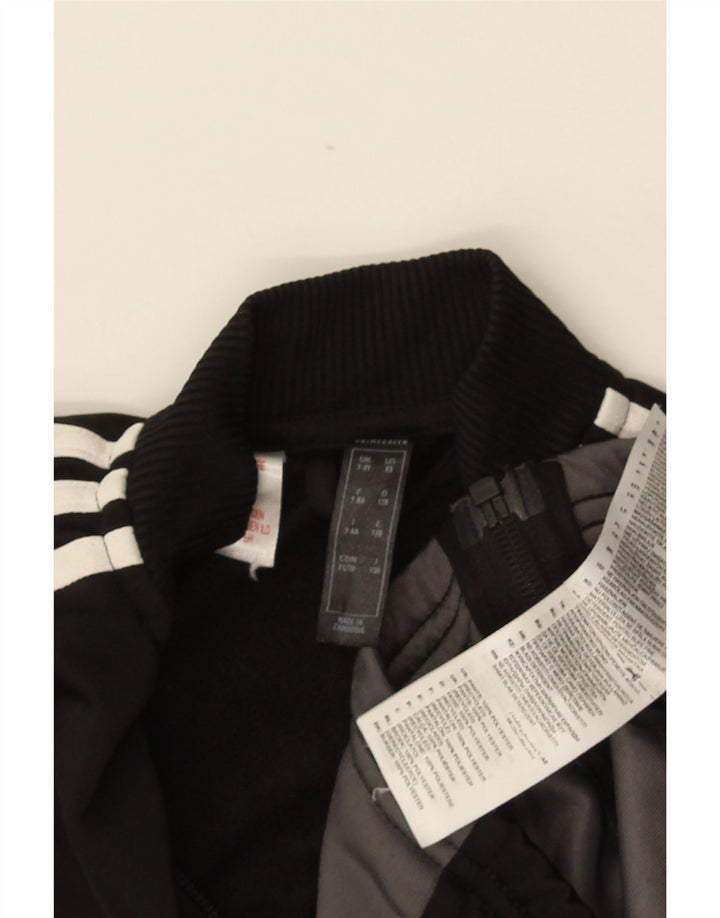 Jaqueta Adidas Meninos Treino Top 7-8 Anos Preto Colorblock Poliéster