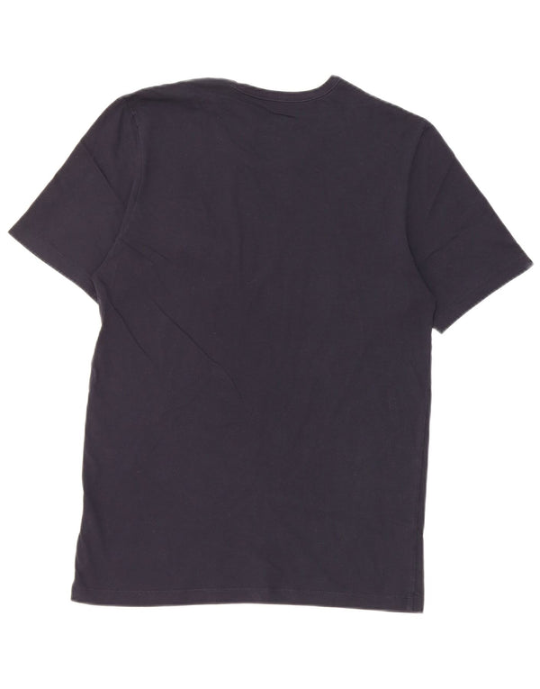 Camiseta masculina Hugo Boss pequena algodão azul marinho