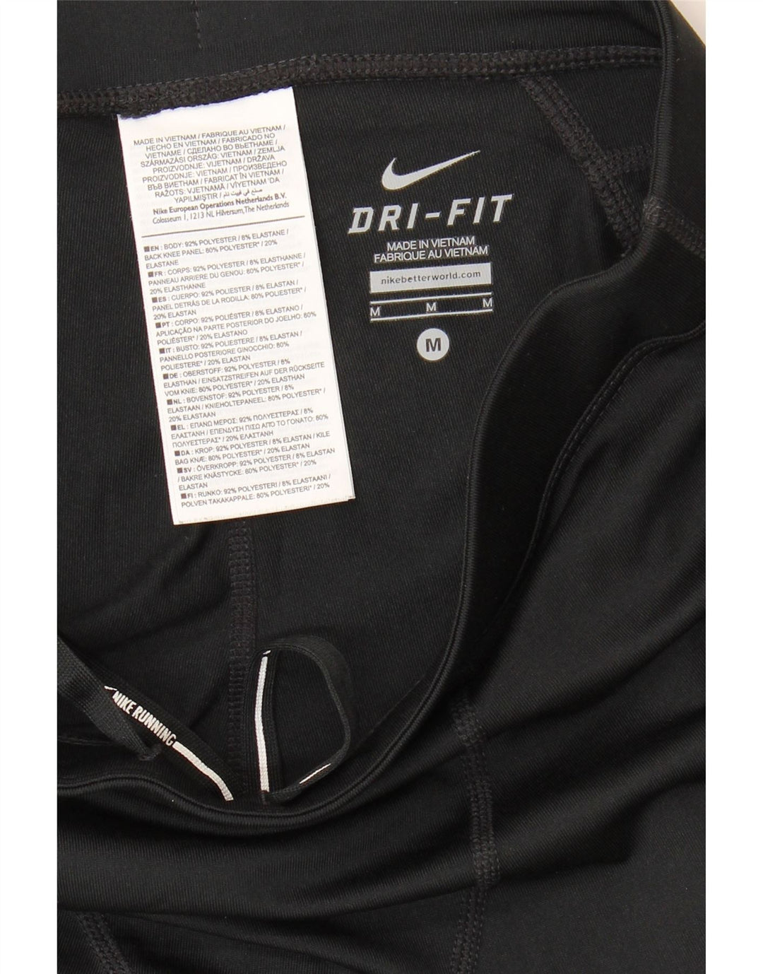 Leggings Nike Dri Fit UK 12 Médio Preto Poliéster