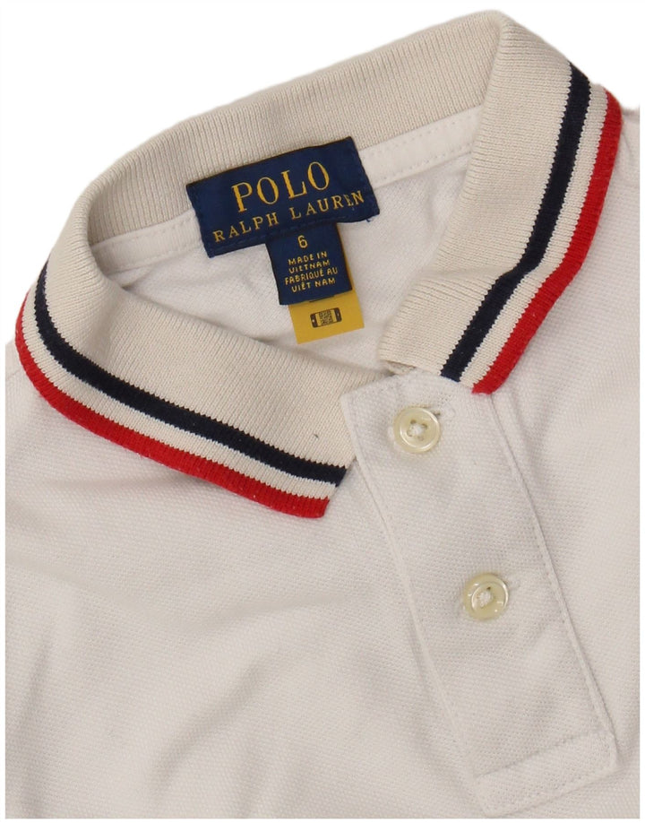 Camisa polo masculina RALPH LAUREN 5-6 anos branca