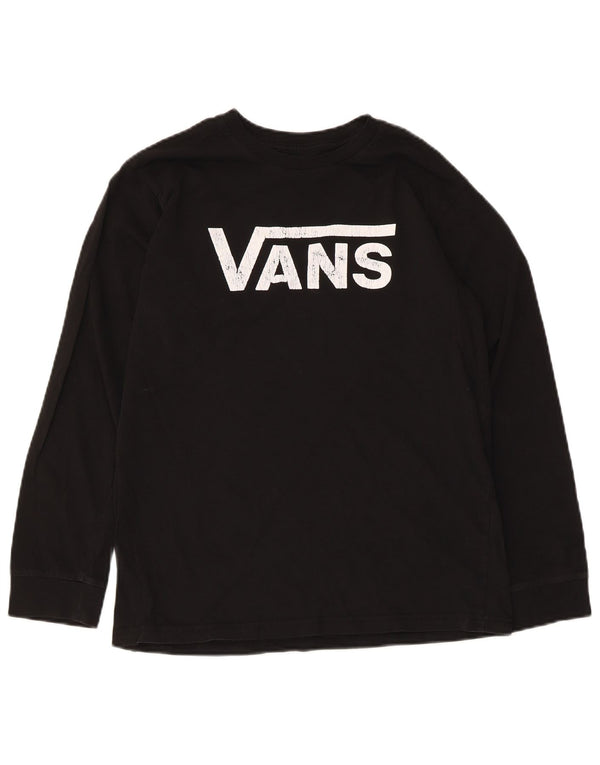 Vans Meninos Classic Fit Graphic Top Manga Comprida 14-15 Anos XL Preto Algodão