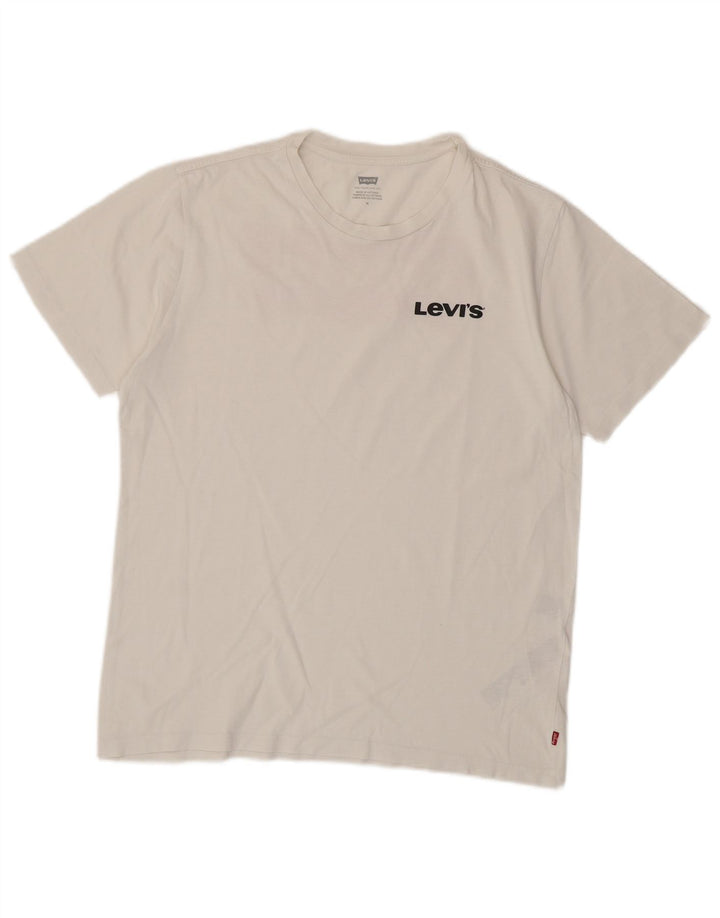 Camiseta gráfica masculina Levi's Top médio algodão branco