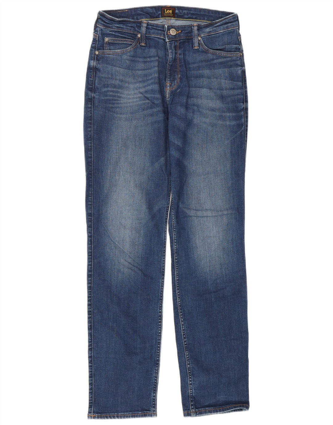 LEE Womens Marion Straight Jeans W30 L31 Azul Algodão