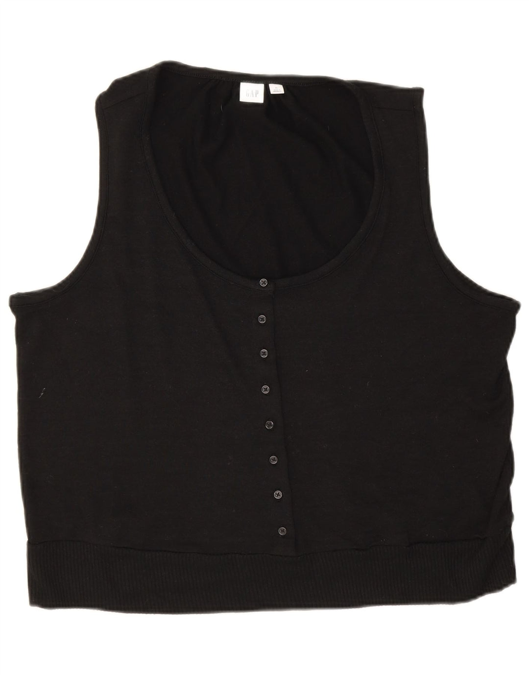 Blusa feminina sem mangas Gap UK 18 XL poliéster preto