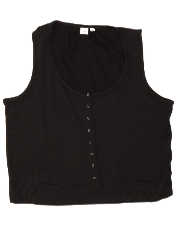Blusa feminina sem mangas Gap UK 18 XL poliéster preto